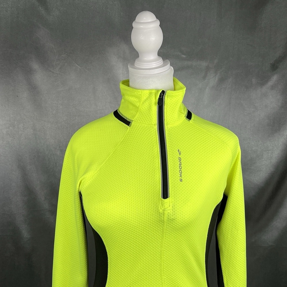 Brooks Running Top Women's S Long Sleeve Run Visible Hiโ Vis Reflective Pullover - Picture 3 of 15